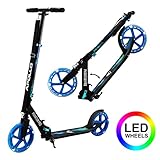roller led lampe 1 KLICK SYSTEM: Durch den praktischen Klappmechanismus mit Schnellspanner wird der Lenker des Kick-Scooter in Sekunden umgeklappt und der große Roller lässt sich platzsparend verstauen. Für Kinder ab 7 / Erwachsene / von 120cm bis 190cm / bis 100kg