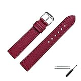 MARBURGER Uhrenarmband 18mm Leder Rot - Werkzeug Montage Set 5201841000120