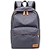 Produktbild Super Modern Unisex Schultasche Farbe Nylon Rucksack Wandern Rucksack mit Kopfhörer Loch Cool Sport Rucksack Laptop Tasche für Damen Mädchen Kindern Größe L blau / grau
