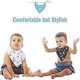 RayMoon Pack of 4 Baby Stoffdruck Baumwolle Dreieckstücher Lätzchen Spucktuch Halstücher - 6