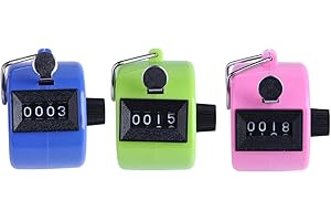 Hsthe Sea 3 Pezzi Contapassi clicker contatore Manuale, Contatori manuali, Contatore quantità Meccanico in plastica Senza Funzionamento a Batteria, per Allenatore Sportivo (Verde + Rosa + Blu)