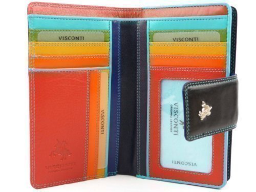 Quality LADIES Soft LEATHER PURSE WALLET by Visconti Designer SPECTRUM Boxed