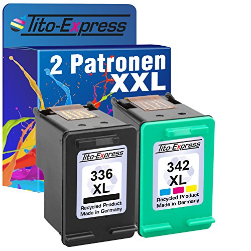 PlatinumSerie® Set 2x Druckerpatrone für HP 336 XL & HP 342 XL Color PSC 1500 1510 1513S