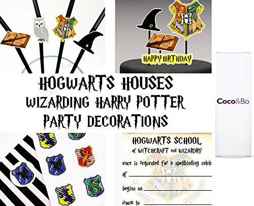 10 x Coco & Bo – Magical WIZARDING Hogwarts Schule Cupcake Topper/Picks – Harry Potter Thema Party Dekorationen und Kuchen Zubehör - 2