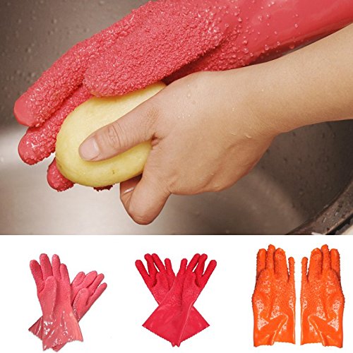 Hrph Startseite geschälte Kartoffel Reinigung Handschuhe Neue kreative Küche Peeling Obst DIY Haushaltshandschuh