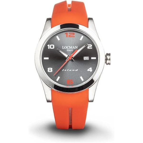 Locman Orologio Uomo Island Amerigo Vespucci: Quadrante 40mm, Movimento Al Quarzo, Cassa In Acciaio E Cinturino In Silicone