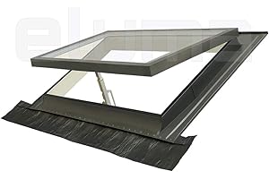 ELUMA Lucernario, Finestra per tetto CLASSIC VASISTAS | Doppio vetro | Accesso al tetto | Made in Italy (100x64 Base x Altezza)