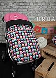 Colección actual Babyline Estampado Búhos - Saco para silla de paseo, color rosa