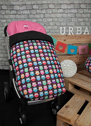 Babyline Estampado Búhos - Saco para silla de paseo, color rosa