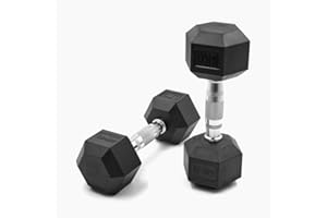 ‎SF SUPRFIT SUPRFIT - Hexagon Kurzhanteln paarweise mit gummiertem Eisenkern - Fitness Gewichte Hanteln 1-50 kg mit rutschfestem Chromgriff - Premium Kurzhantel Set für Calisthenics, Krafttraining & Crossfit
