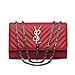 Produktbild SHRJJ 2018 Mädchen Mode Eine Schulter Crossbody Kette V-Line Kleine Tasche Großer Raum Baby-Wickeltasche Für Frauen (Rot (Y8L Logo-Leder), 26 * 7 * 17CM)