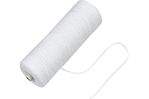 KYSUN Stoppini per Candele, 220m Naturale Cotton Core Bianco Candele, Candele Stoppino, Stoppino in Cotone, Stoppino di Senza Fumo per Fabbricazione di Candele Candela Fai da Te Candele Accessori