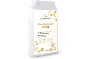 Pharmanostix Alpha Lipoic Acid 600mg Per Daily Serving - Super Antioxidant ALA - 120 Vegan Capsules - Optimal Dual ALA (Blend RALA and SALA) - UK Manufactured to GMP Standards