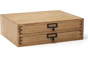 KIRIGEN Cajones de almacenamiento de madera oscura para la oficina de tipo superficial - Organización de archivo de escritorio para la máquina de soporte de la impresora de color marrón oscuro