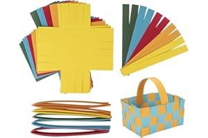 ‎IDEEN MIT HERZ Ideen mit Herz Flechtkörbe | aus Papier | zum Basteln und Flechten | Osternest | Dekoration | Geschenk-Korb | Verpackung | 12 cm x 8 cm x 6,5 cm | 10 Stück (kräftige Farbtöne)