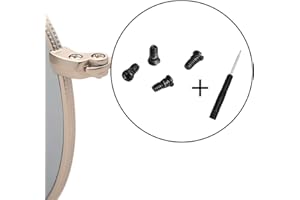 HICYCLE2 Viti di ricambio nere per occhiali da sole Ray-Ban Aviator RB3025 3025 (set da 4), cacciavite incluso (nero)