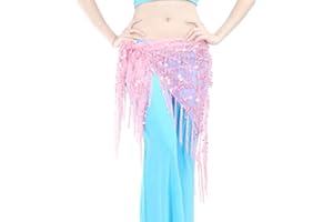 AILAN Ventre Dance Hand Foulard Décorations Accessoires Bellydance Taille de la chaîne de Danse Costume Costume Beauty Wayband Performance, Rose