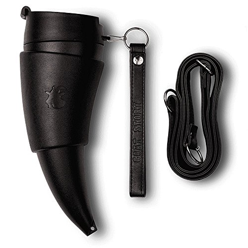 Goat Story Großer Kaffeebecher, 470 ml, schwarz, Echtleder - 2