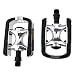 Produktbild 2tlg 9/16" Schwarz MTB Fahrrad Pedale Silber Alu Fahrradpedale BMX Platform Set