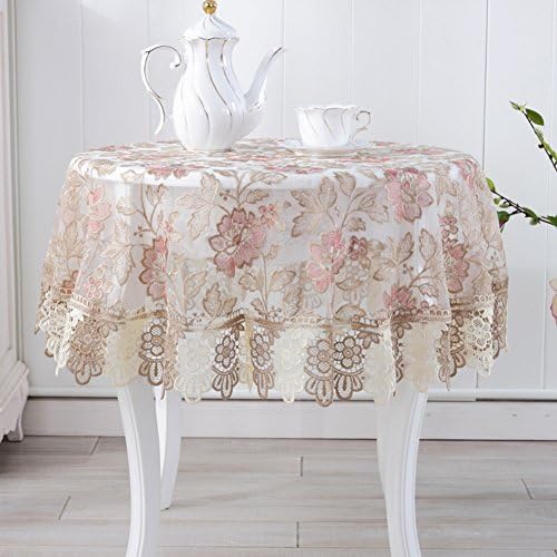 european-style lace tablecloth roundtable small tablecloth tea table cloth table cloth bedside table covering cloth-A 135x135cm(53x53inch)