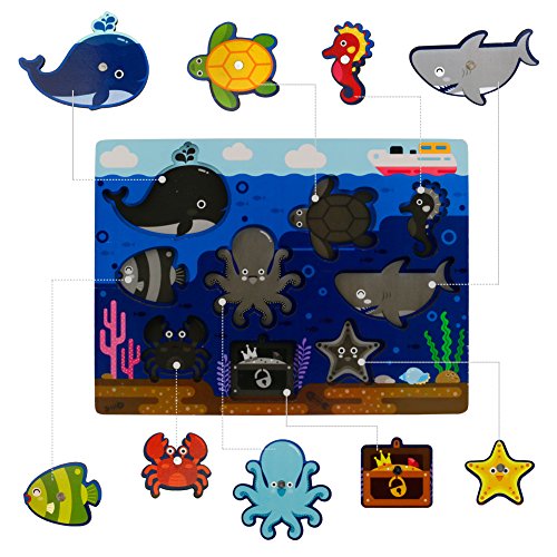 Wooden Magnetic Fishing Game Set Jigsaw Puzzles Board Ocean Fish Toy for Kids Children Age 3+ reviews Wooden Magnetic Fishing Game Set Jigsaw Puzzles Board Ocean Fish Toy for Kids Children Age 3+