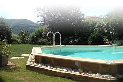 Ubbink Piscine en bois avec liner ubbink ocea 430 blue