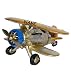 Produktbild XL Spardose - Flugzeug / Propellerflugzeug - Hochzeitsreise - incl. Name - Sparschwein - lustig witzig - stabile Sparbüchse aus Kunstharz - Doppeldeckerflugzeug - Flugreise - Reisekasse Reisen / Sommerurlaub - Urlaub