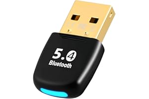LUMITREX Adaptateur Bluetooth 5.4, Dongle Bluetooth 5.4, Clé Bluetooth Plug Play pour PC Casque Souris Clavier Smartphone Tablette Manette de Jeu, Compatible avec Windows 11/10/8.1/7