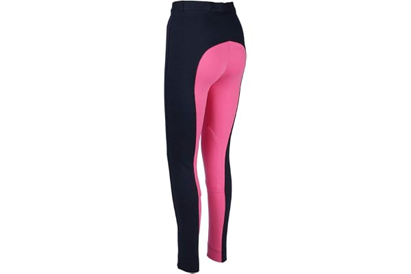 Avon Equine Horse Riding Child Soft Stretchy Jodhpurs JODS JODPHURS Child/Girls Cotton Lycra Soft Jods Knee Patch Equestrian Jodh Children Pants Two Tone