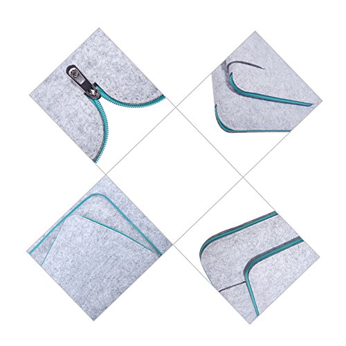 Ropch 11 6 Zoll Laptoph  lle Laptoptasche Aktentasche Schutzh  lle f  r Laptop Notebook Chromebook - Grau   Hellblau