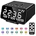 Price comparison product image Radio Alarm Clock Speaker Digital FM Radio Stereo Sound Big LED Screen Remote Control Time/Date/Temperature with Dual USB Charge/3.5mm Aux/Micro SD/TF