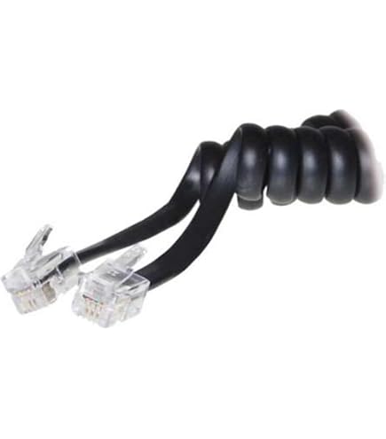 10 Câbles Téléphoniques Spirales Noirs - Remplacement Combiné Fixe, Transmission Claire