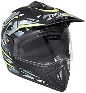 Off Road D/V Camo Dull Black Neon Yellow Helmet-M