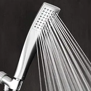 Marcoware ABS Rainfall Hand Shower With 1.5 Meters Ultra Flexible SS304 Hose & Wall Hook, Chrome