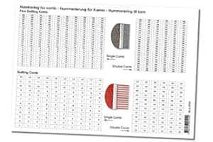KAREN MARIE KLIP PAPIRMUSEETS BY A/S Karen Marie Quilling Comb/Quilling Kamm Nummerierung