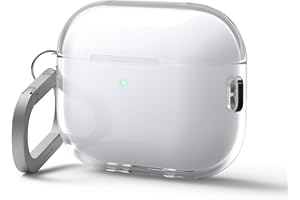 elago Custodia Trasparente per AirPods Pro 3, con Moschettone, Compatibile con Ricarica Wireless, Trasparenza Duratura, Antiurto, LED Frontale Visibile, Adattamento Perfetto (Trasparente)