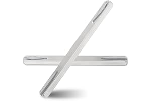 Beatific 2 pezzi maniglia per porta, perno quadrato 8 mm x 90 mm, in acciaio zincato, quadrato di ricambio per maniglia in acciaio massiccio