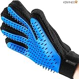 KIRANDO Premium Fellpflege-Handschuh - Beste Qualität in 100% Silikon-Gummi zum einfachen Entfernen von losem Tierhaar sowie zur sanften Massage von Hund & Katze