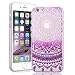Produktbild Für iPhone 6S Weich Hülle, iPhone 6 4.7 Zoll Handytasche, SMART LEGEND Weiche Silikon Schutzhülle klar Transparent Handyhülle mit Mandala Muster Tasche Indische Sonne Design TPU Ramen Crystal Bumper Neu Zubehör Etui Soft Case Silicon Back Cover Slim Shell Gel Holster Ultra Dünne Schale für iPhone 6 6S(4.7 Zoll) - Lila