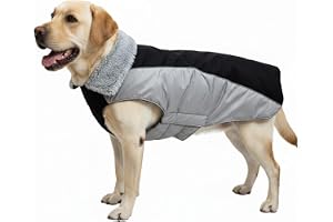 Pretty Paws Dog Winter Coat Jacket, Windproof, Waterproof, Light Weight, Washable Wrap Around Velcro Enlock Dog Winter Wear for Small, Medium, Large Dogs (Black, 10 Inch/X-Small)