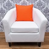 Dekorativer Kissenbezug/Kissenhülle ORANGE STRIPE 45cm x 45cm (Ohne Biese) Hochwertiger Dekokissen-Bezug für Couch, Bett oder Sofa von Sunburst Outdoor Living – Nur Bezug, Ohne Kissen - 4