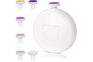 Vicloon Elektryczny pilnik do paznokci dla niemowląt, 6 w 1, elektryczny pilnik do paznokci dla noworodków, cichy i bezpieczny obcinacz do paznokci, pielęgnacja paznokci dla niemowląt, prezent dla