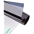 HTVRONT One Way Window Film Privacy - Window Privacy film Day and Night Sun Blocking Heat Control Window Tinting Film Protection Heat for Home, Car & Office, Reusable 17.5" x 6.5 FT