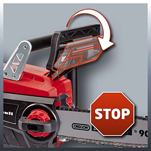Einhell Akku Kettensäge GE-LC 18 Li Solo Power X-Change (Lithium Ionen, 18 V, 230 mm Schnittlänge, Oregon Kette und Qualitätsschwert, Kettenfangbolzen, ohne Akku und Ladegerät) - 5