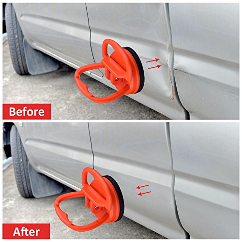 Outus 2 Packung 5,5 cm Dent Abzieher Auto Dent Saugnapf Auto Body Dent Abzieher Ausbau Werkzeug, Orange - 4