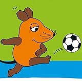 Aminata Kids – Lizenz Kinder-Bettwäsche Sendung mit der Maus 100×135 cm Baumwolle Bettwäsche kleiner blauer Elefant hellblau mit Fussball - 4