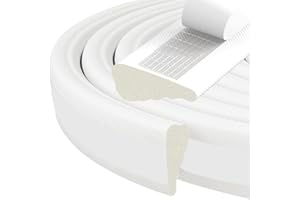 ZOSPPEI 16.4 Ft Bande coupe-vent pour fenêtres et portes,Bande d'étanchéité de porte, Bande d'isolation de fenêtre en mousse, Bande d'étanchéité en mousse auto-adhésive pour cadre de porte,Blanc