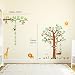 Decowall DM-1401P1402 8 Little Monkeys Tree and Height Chart Kids Wall Stickers Wall Decals Peel and Stick Removable Wall Stickers for Kids Nursery Bedroom Living Room