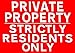 Produktbild Metallschild Private Property Strictly Residents Only, 30,5 x 45,7 cm, Aufschrift Keep Out Flats Tenant
