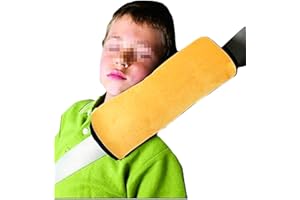 INCEPTION PRO INFINITE Cuscino cintura per sicurezza - Bambini - supporto collo - poggiatesta morbido - viaggi - aereo - bus - auto - treno - colore giallo - idea regalo originale natale compleanno